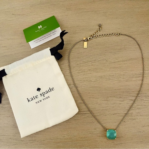 kate spade Jewelry - Kate Spade Blue Green New York Cause A Stir Stone Pendant Necklace